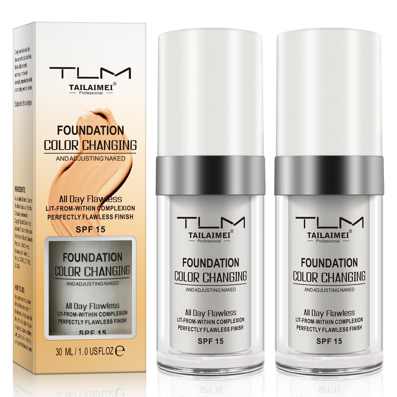 Amazon.com : 2PCS Flawless Colour Changing Warm Skin Tone