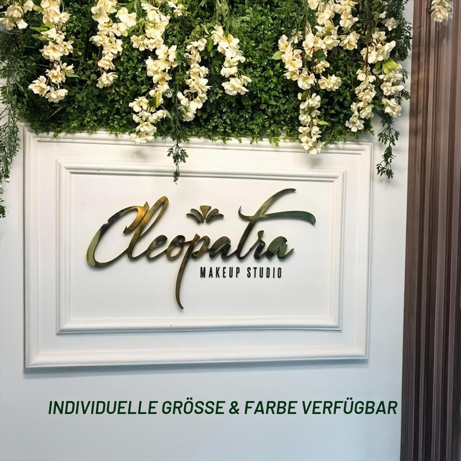 Personalisiertes Acryl-Geschäftsschild – Individualisiertes Logo-Schild für Salon & Spa – Durchsichtige Acryl-Namenstafel für Haar-, Nagel-, Massagestudios & Büros – UV-bedruckte Beschilderung für