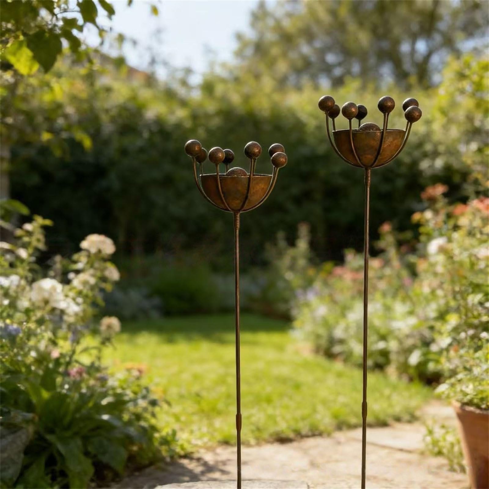Garten Vogeltränke, 72 cm, Eisen Vogeltränke für den Außenbereich, stehende Vogeltränke für draußen, Gartendekoration, Balkon, Vogelhäuschen