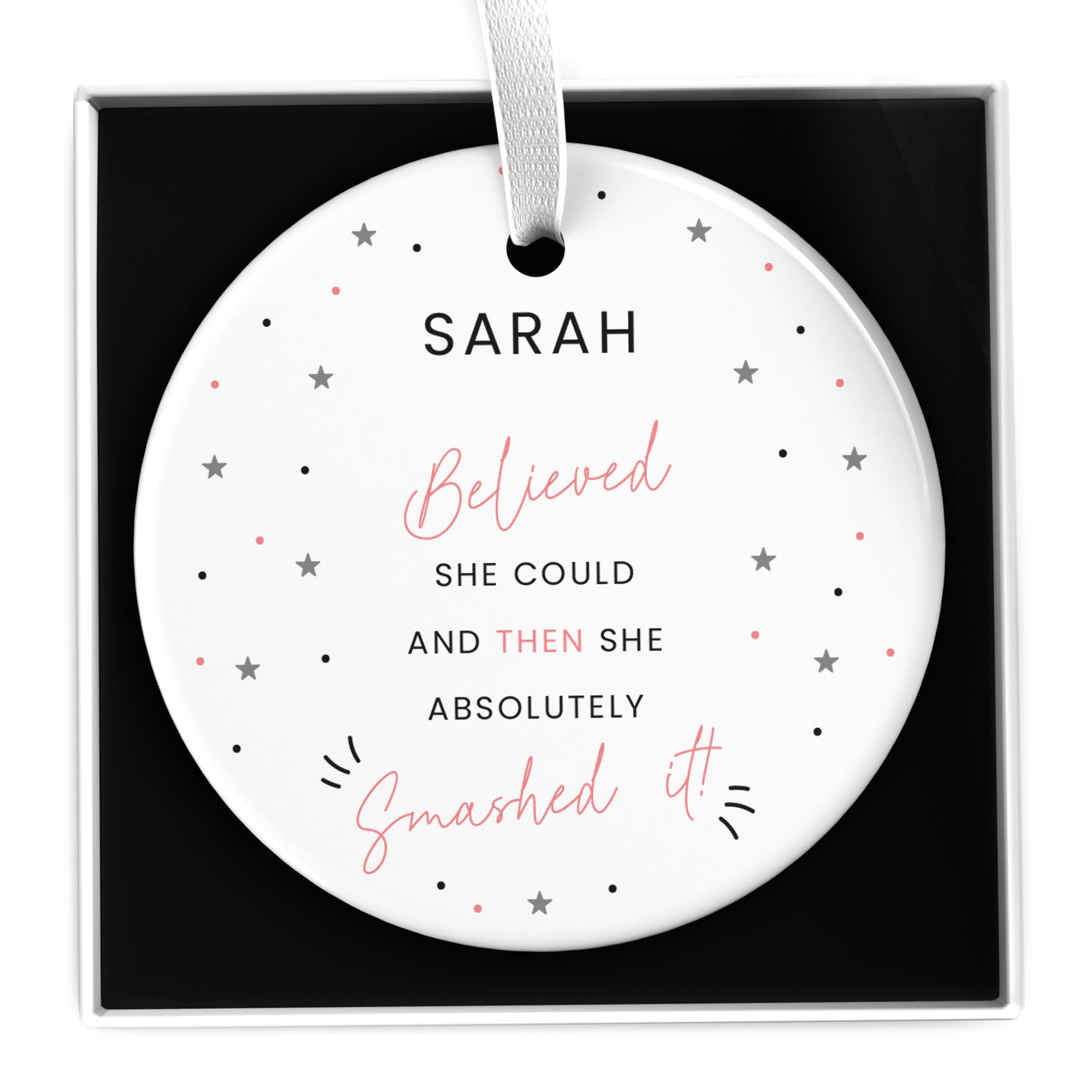 Beecreative She Believed She Could Smashed It Gifts - Personalised Congratulations Gifts For Her, Women - Graduation, Exam Results - With Gift Box