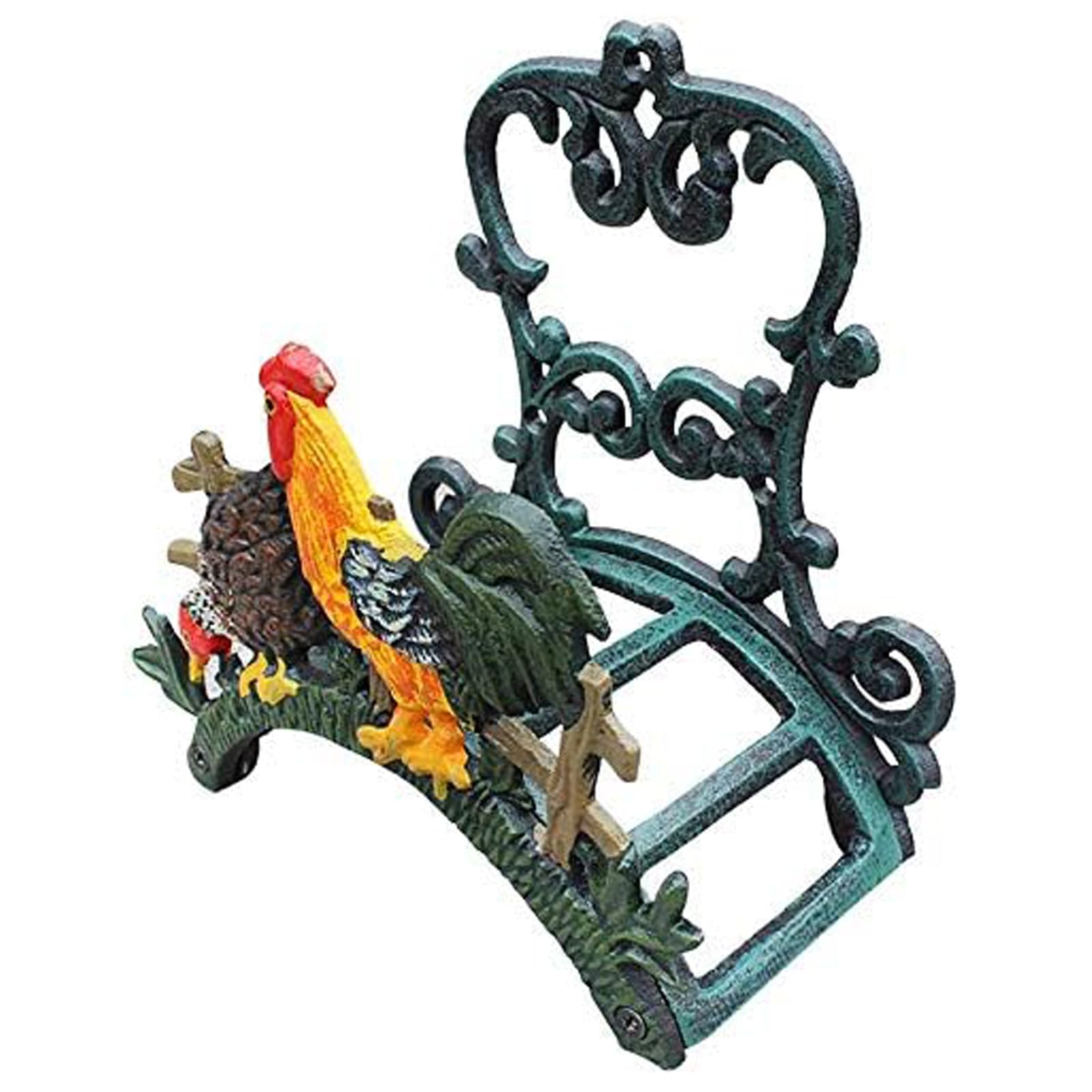 ANZAGA Soporte para Manguera de jardín de Hierro Fundido Resistente | Colgador de Manguera de Agua montado en la Pared,B