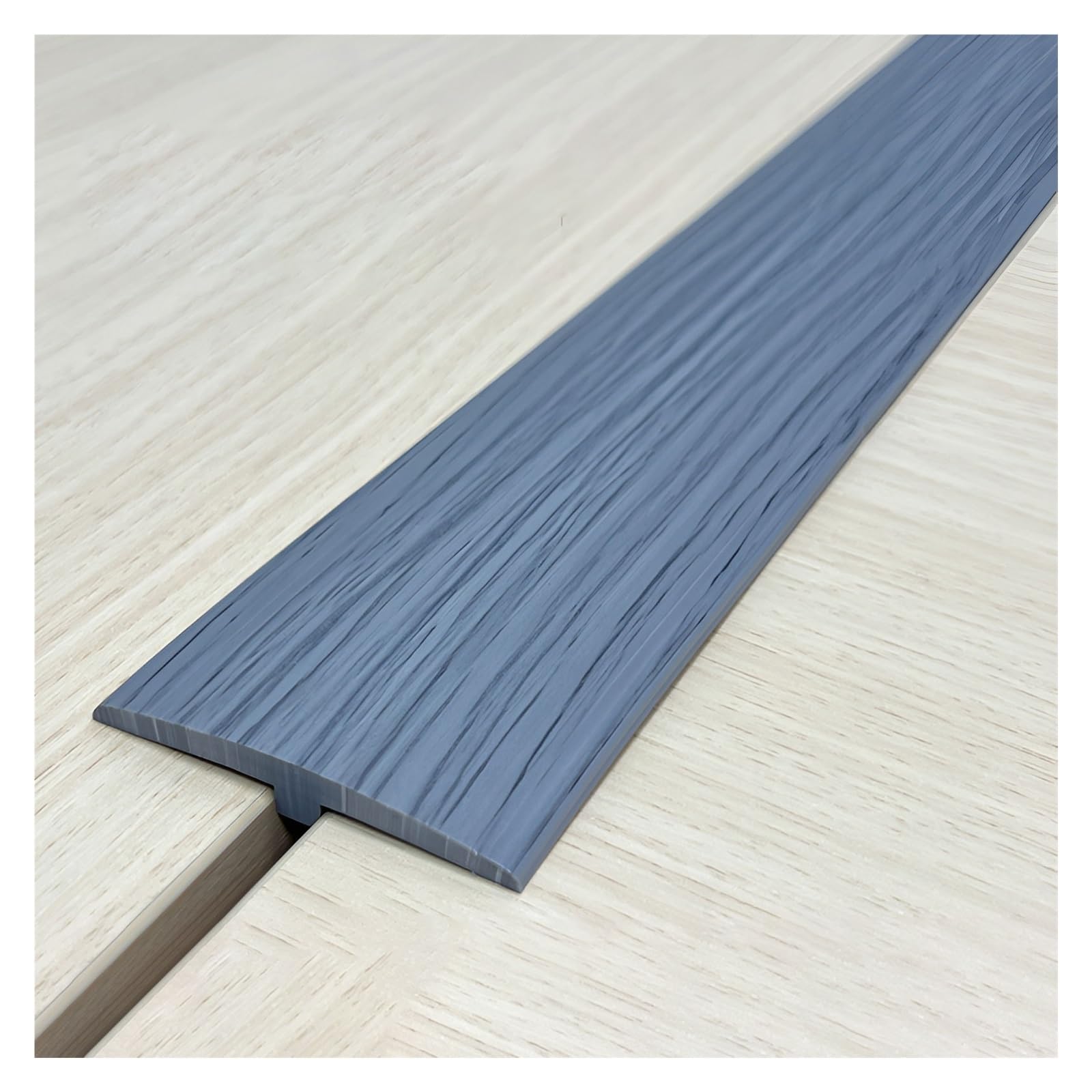 PVC Self Adhesive Floor Transition Strip, T Molding Floor Cover Strips, Cuttable Door Threshold Strip, For Door/Tile/Floor(Dark gray,5CM*2.0M(6.6Ft))