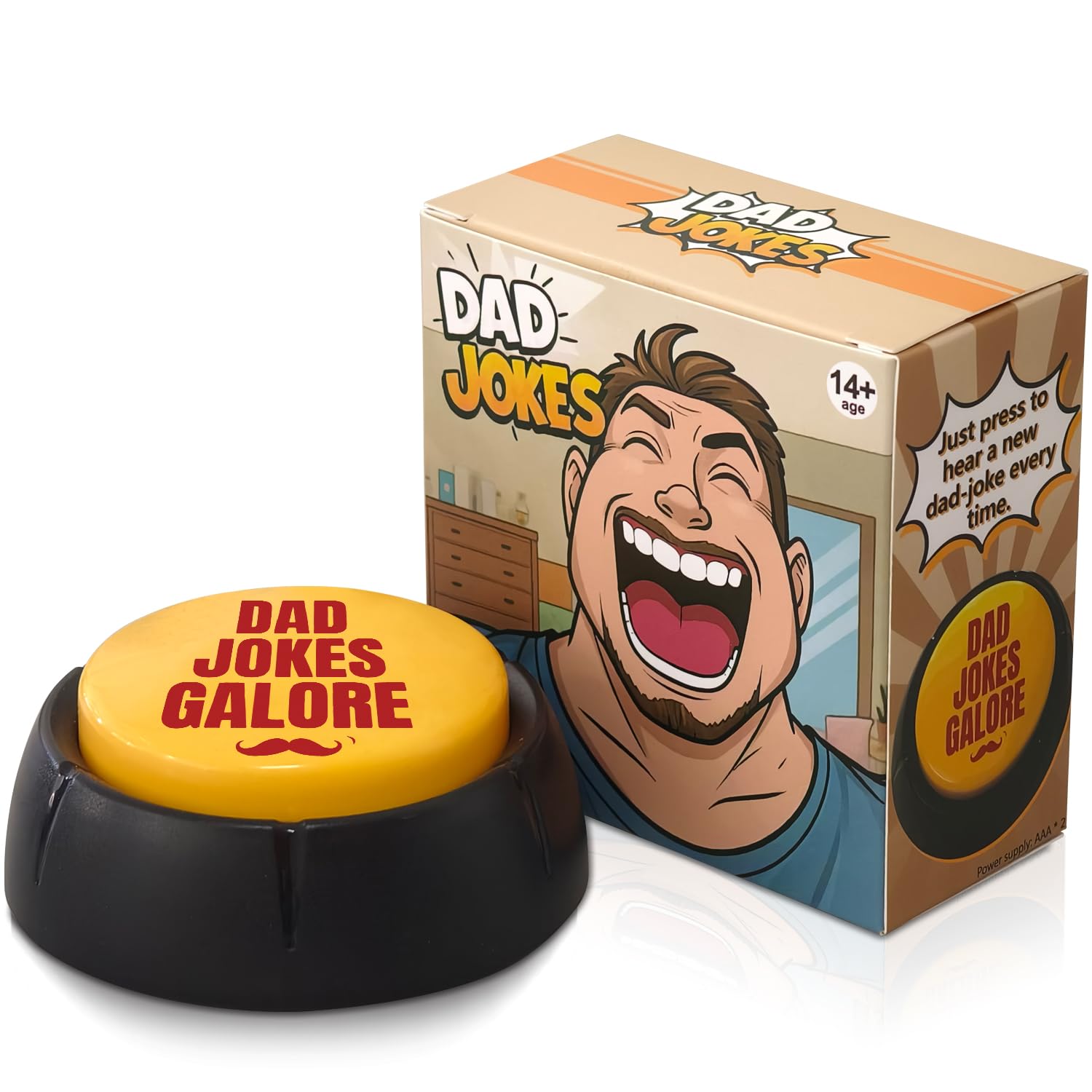 Funny Dad Joke Speaker, Dad Joke Button, Party Cold Joke Machine, Father's Day, Funny Gag Gift,Built in 75 Old Father Cold Jokes