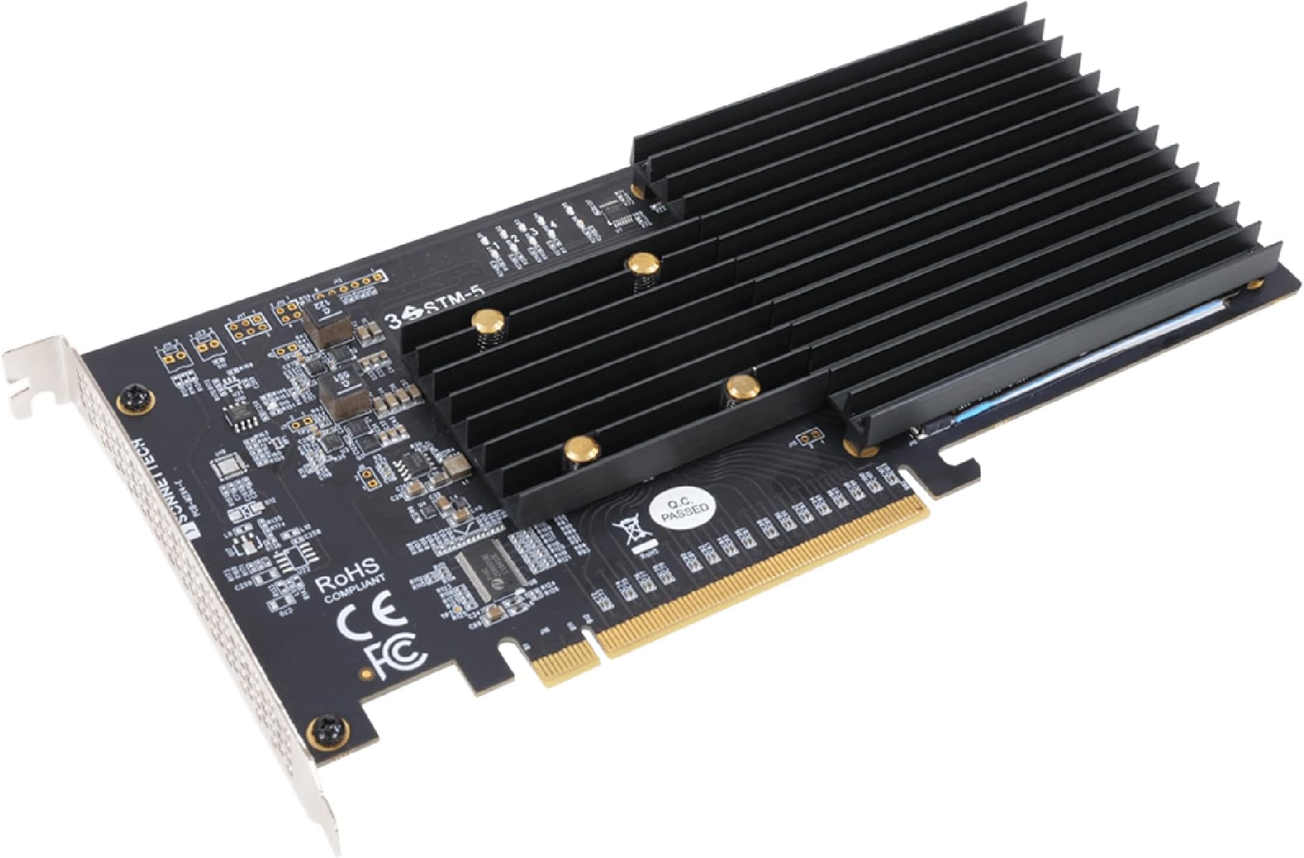 Sonnet M.2 4x4 PCIe 3.0 Card for up to Four M.2 NVMe SSDs - Silent Edition