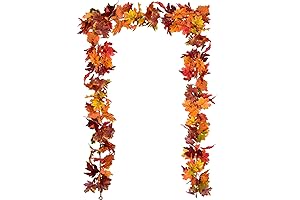 DearHouse Fall Garland Maple Leaf, 5.9Ft/Piece Artificial Thanksgiving Decor