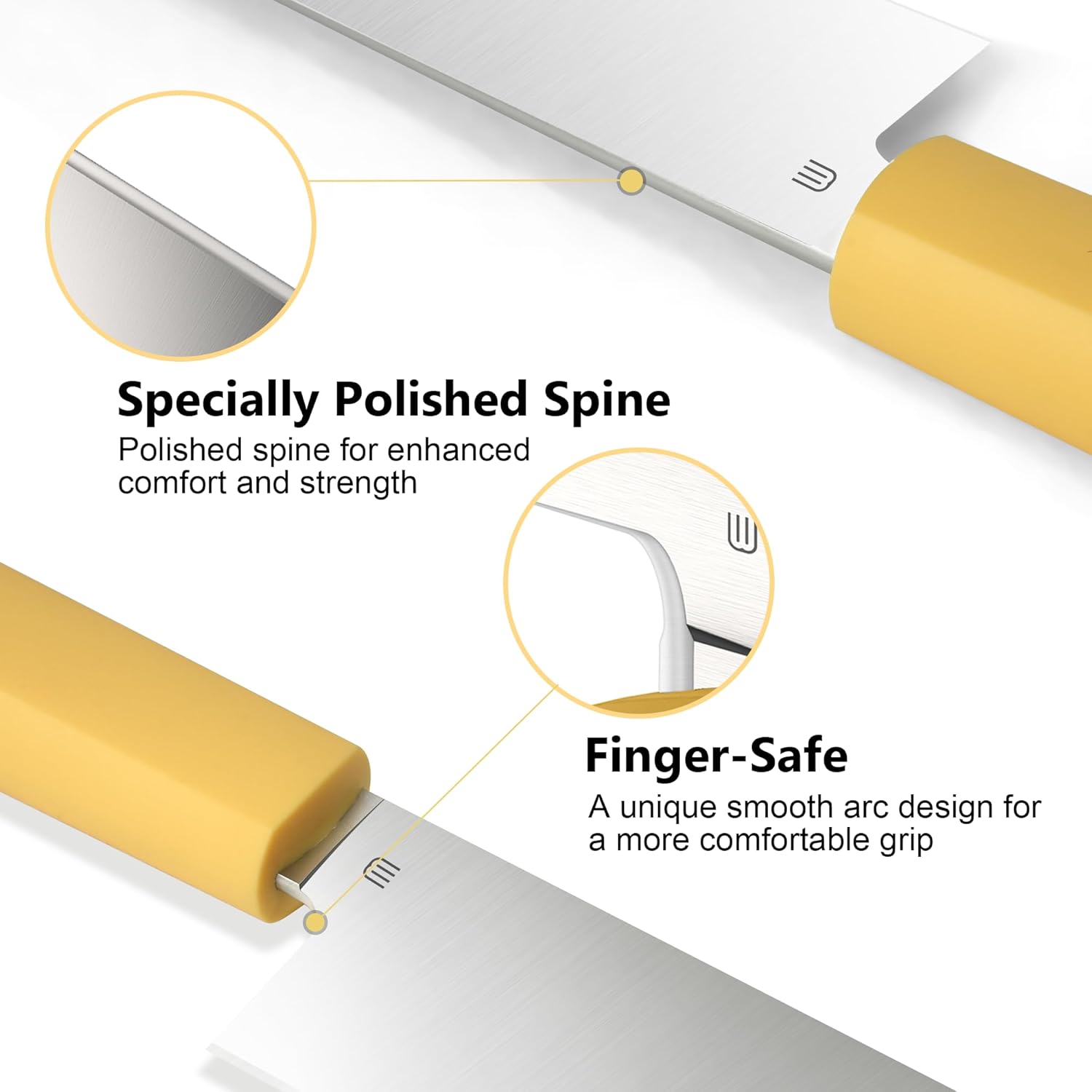 Butterfork 8 Inch Chef Knife, AR-RPM9 Steel & Ergonomic Handle Cooking Knife, Ultra Sharp Professional Kitchen Knife with Gift Box for Home Chefs - Image 5