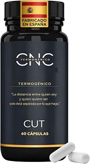 CUT - Quemagrasas potente para adelgazar rapido y efectivo mujer y hombre, pastillas para adelgazar muy rapido 60 cápsulas con L-Carnitina Carnipure y Garcinia,. Quema grasas adelgazante mujer.