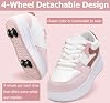 Zapatos de Patinaje para Mujer y Niña con Ruedas Desmontables, Deportivos para Regalos de Halloween, Navidad y Cumpleaños 5