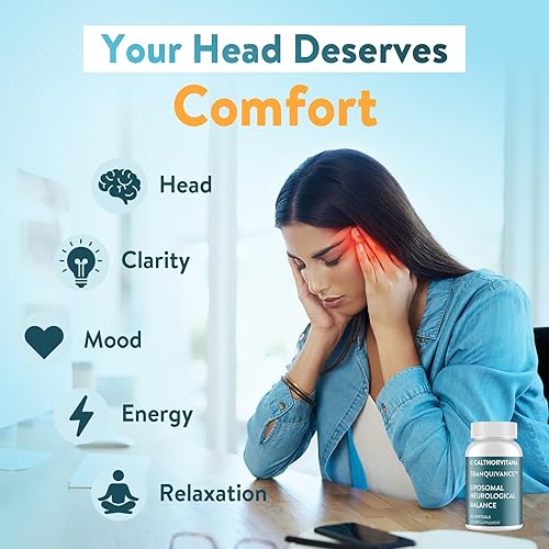 Miniatura 2 de C Calthorvitana Suplemento para Alivio de Migraña  Riboflavina Liposómica Vitamina B2 B6 y B12, Magnesio, CoQ10, L-Teanina, Sin PA Butterbur y