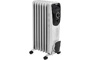 Amazon Basics 1500W Portable Radiant Space Heater with Adjustable Thermostat