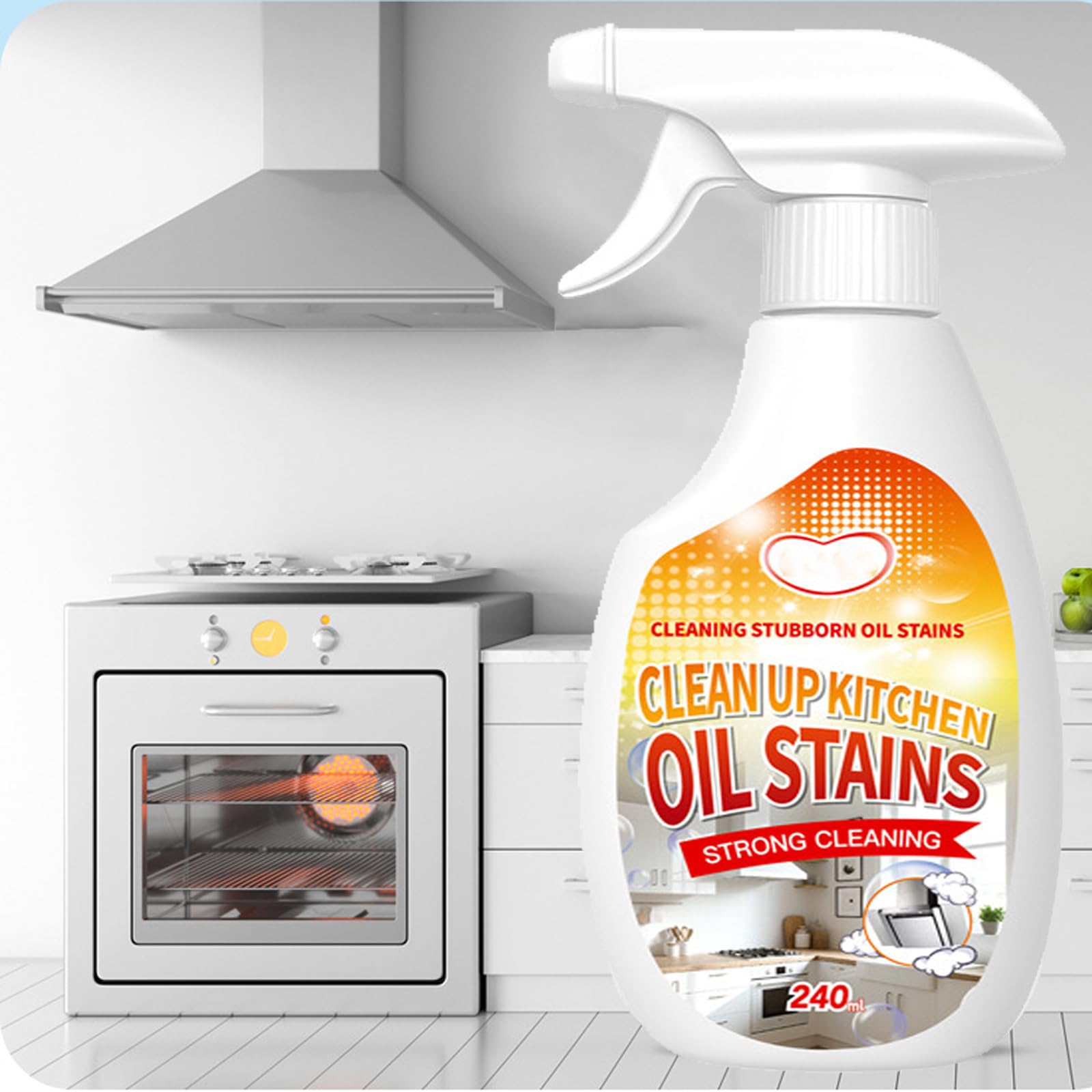 Dégraissant puissant, dégraissant pour cuisine, nettoyant dégraissant puissant en spray, pour cuisine, ménage, four, cuisinière et plus encore (2Pcs)