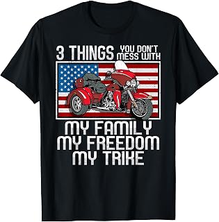 Motorcycle Trike American Biker Rules T-Shirt