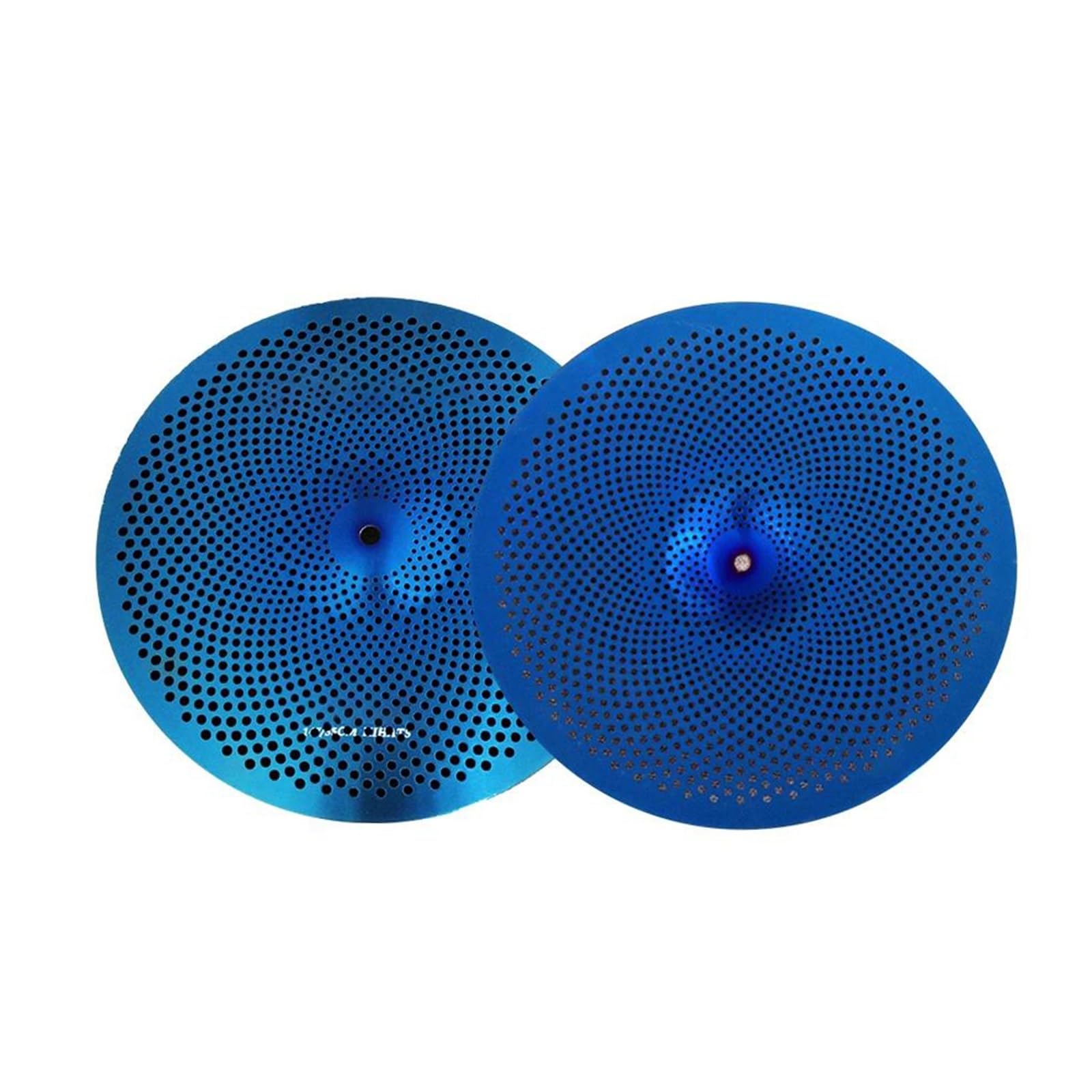 Talerz Perkusyjny Wielokolorowy Zestaw Talerzy Mute 10" Splash 14" Hi-Hat 16" Crash 18" Crash 20" Ride Niski Poziom Głośności 6 Sztuk Zestaw Bębnów Do Ćwiczeń(B)