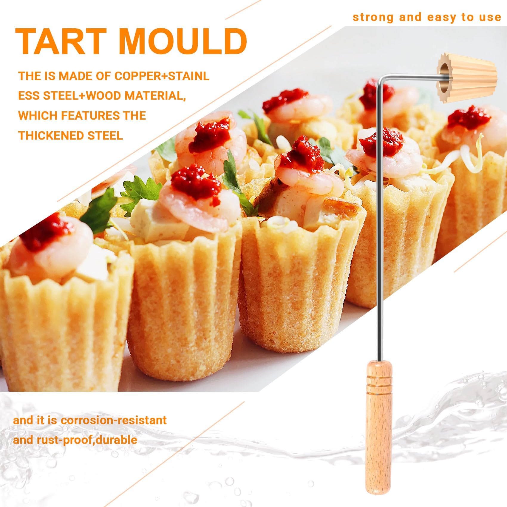 Malese Tè Maker, Nyonya Top Hats Mould Malese Pie Tè Maker per la cottura di Uova Torte, Strumento Riutilizzabile Spuntino Fritto Stampi Da Cucina Gadget