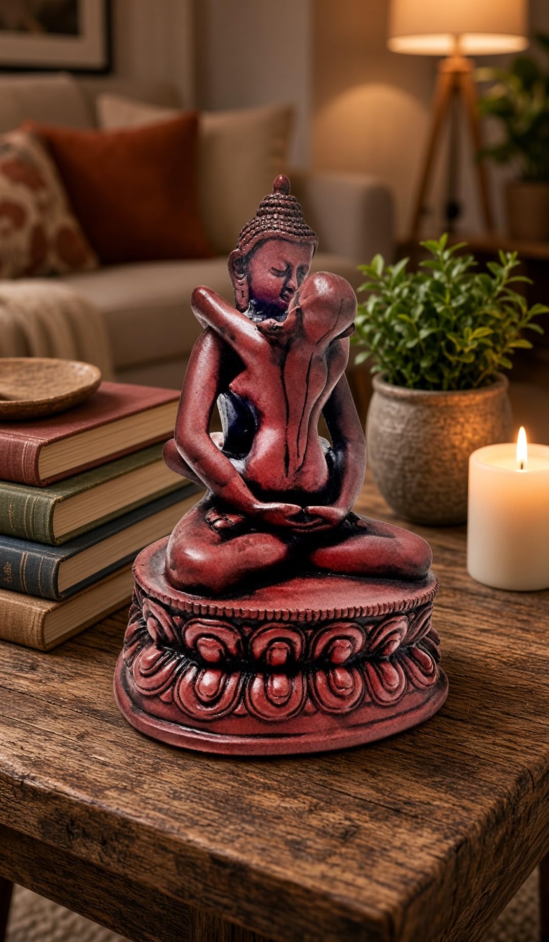 Bellaa 29639 Statue de Bouddha Yab Yum Shakti Embrasse Tantra 15,2 cm de Haut