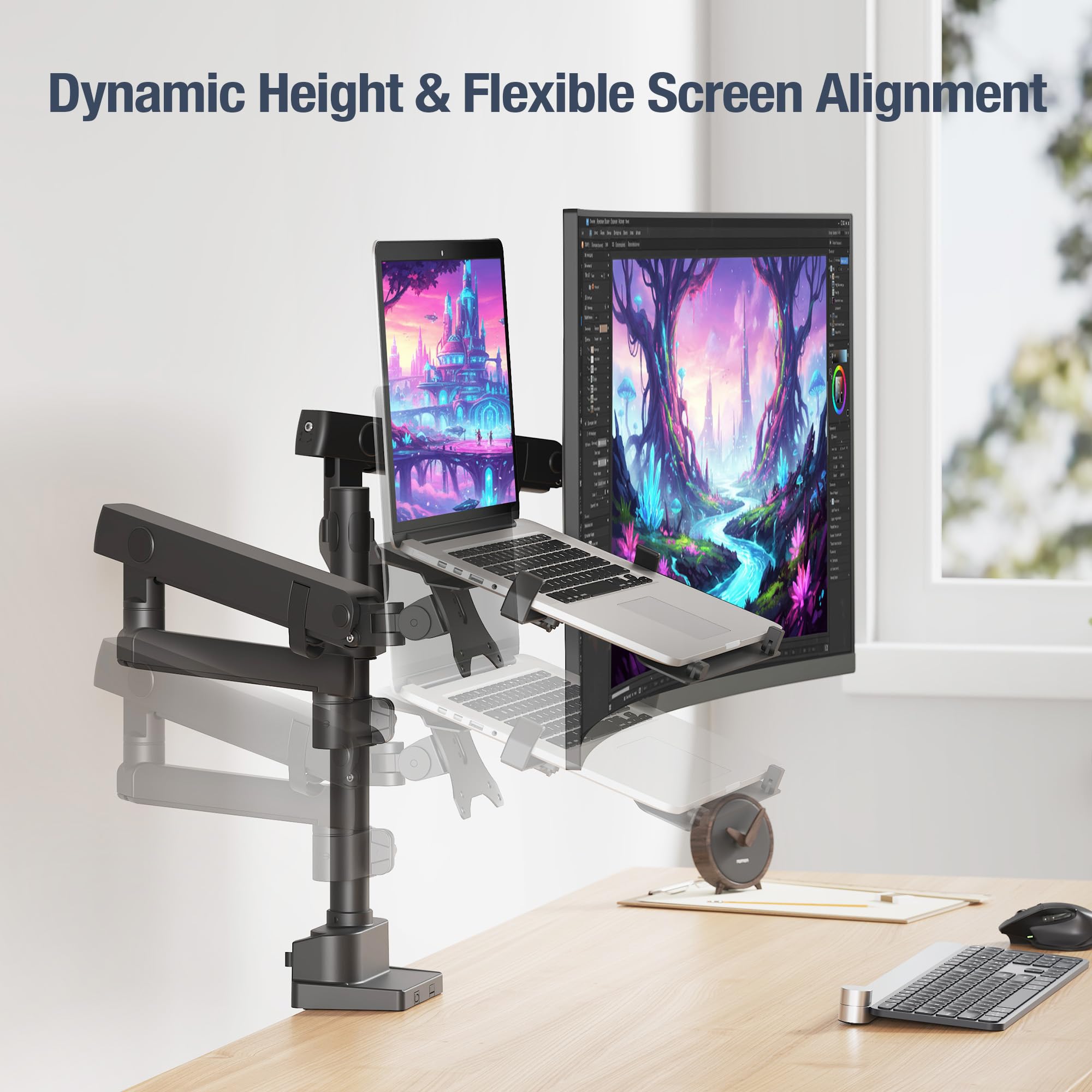 Amazon.co.jp: AVLT ノートパソコン & 38インチ モニターアームポール