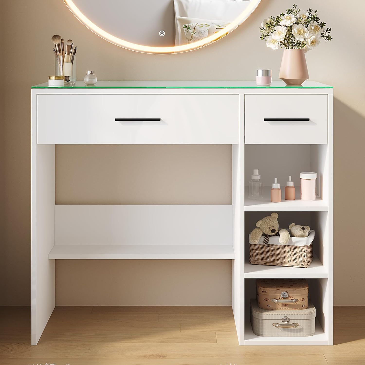 Tocador colgante de madera