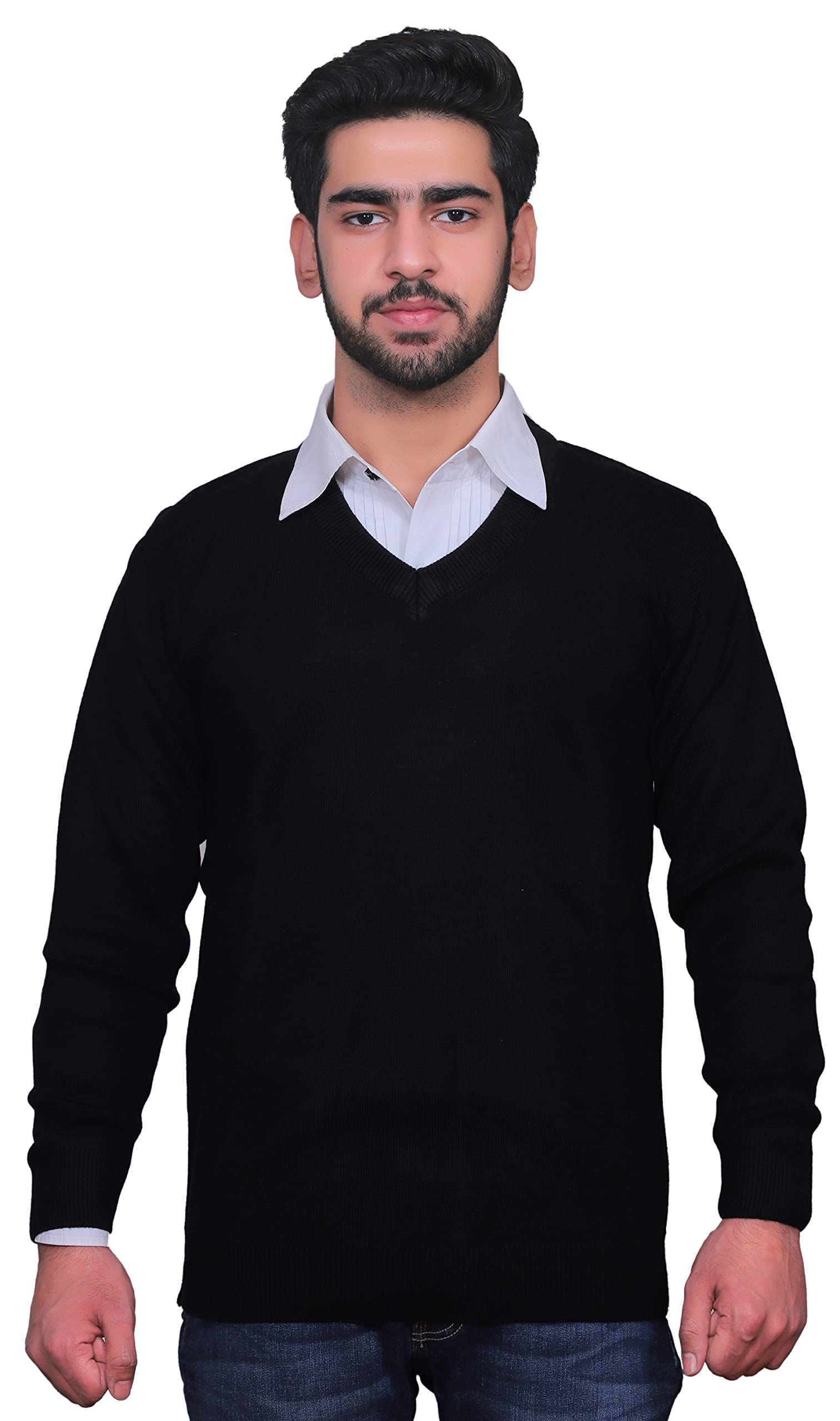 kironiknit Men Full Sleeves Office Uniform Sweater - Daffodil-picture-18