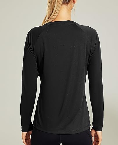 Miniatura 5 de Haimont Camisetas atléticas de manga cortalarga para mujer, protección solar UPF 50+, secado rápido, para entrenamiento, correr, absorben la humedad