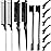 Remerry Hair Brush Set, 12 Pieces Nylon Brushes Including 3 Row Salon Teasing Brushes, Double Sided Edge Brush, Rat Tail Combs, Duckbill Clips for Women Girls - Black