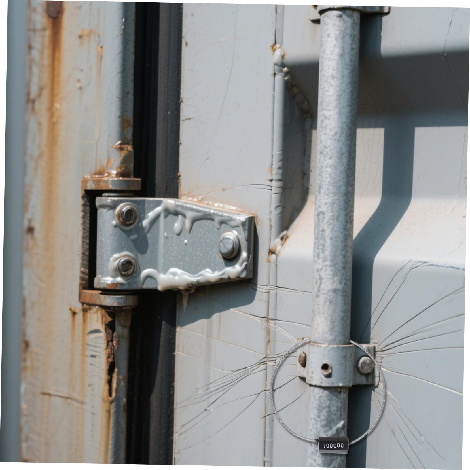100 Pièces Scellés de Sécurité Câble Acier Numérotés Étiquettes Métalliques Antivol avec Fil Acier Résistant pour Conteneurs Camions et Huile Noir