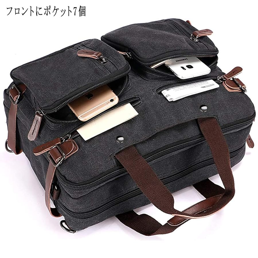 Amazon | [Meizi Yin] メンズ 3Way ショルダーバッグ 手提げ