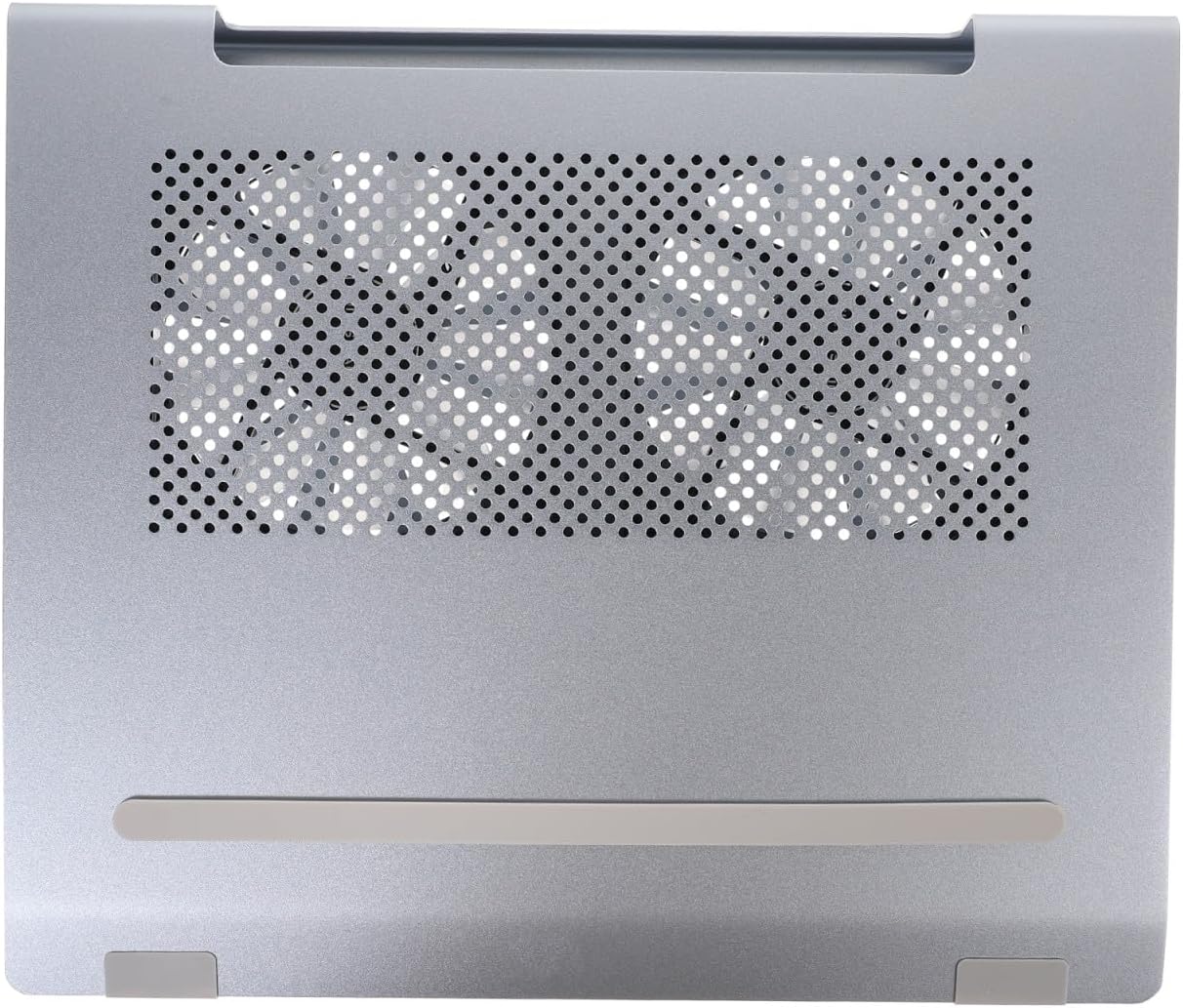 Aluminum Alloy Laptop Cooler Cooling Pad with Fan Stand, Ventilated Notebook Cooler Support for Gaming and Office Use, Compatible to 17.3 Inch Laptops, Gray