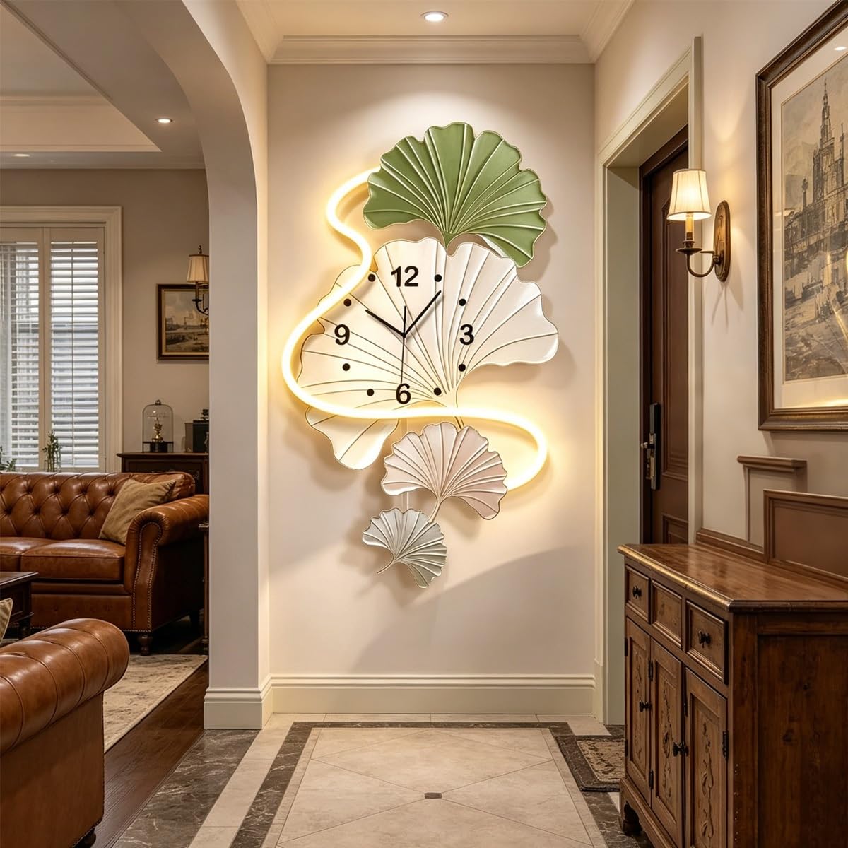 EBOYNSowAprr Escultura Mural Mariposa 3D con Luz LED, Mural Decorativo