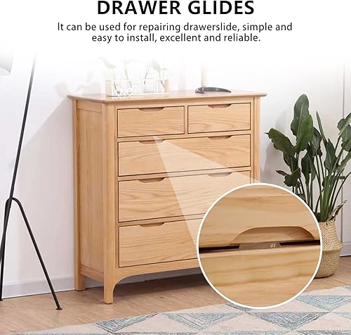 Miniatura 3 de 100 tapones de plástico para cajones para aparador, deslizadores de cajones para cajón, deslizadores de cajones para reparación de aparadores,