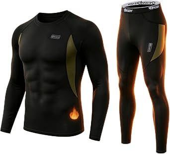 WINDCHASER Thermal Underwear Mens Set Thermals Top Bottoms Base Layer