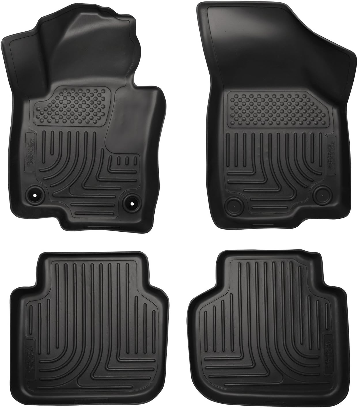 Husky Liners Weatherbeater Floor Mats | Fits 2012-2022 Volkswagen Passat | Front & 2nd Row, 4-pc Black - 98681