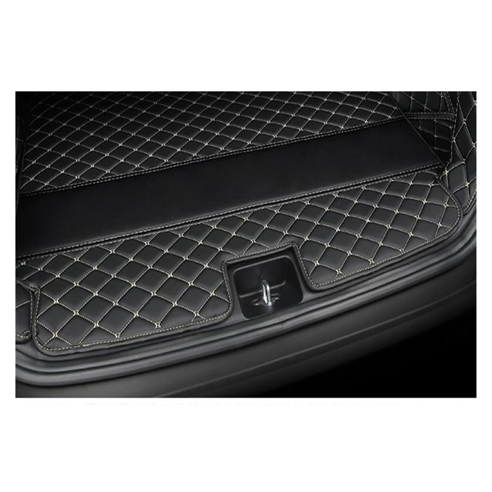 Housse Coffre Tapis De Coffre De Voiture pour Ford pour Explorer 2011 – 2017, Doublure De Chargement, Couverture De Pièces Intérieures Housse Protection Coffre (Couleur : D Black Red)