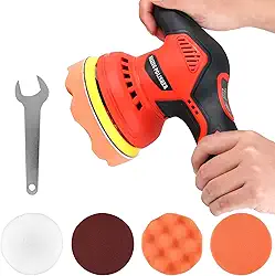 Conjunto de polidor de carro sem fio portátil para carro 2500-5000RPM máquina de polimento de velocidade ajustável máquinas de buffers de carro recarregáveis com discos de polimento para