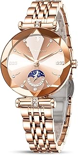 Premium Watch for Women – Elegant Round Cut Glass Dial with Stainless Steel Strap & Quartz Movement