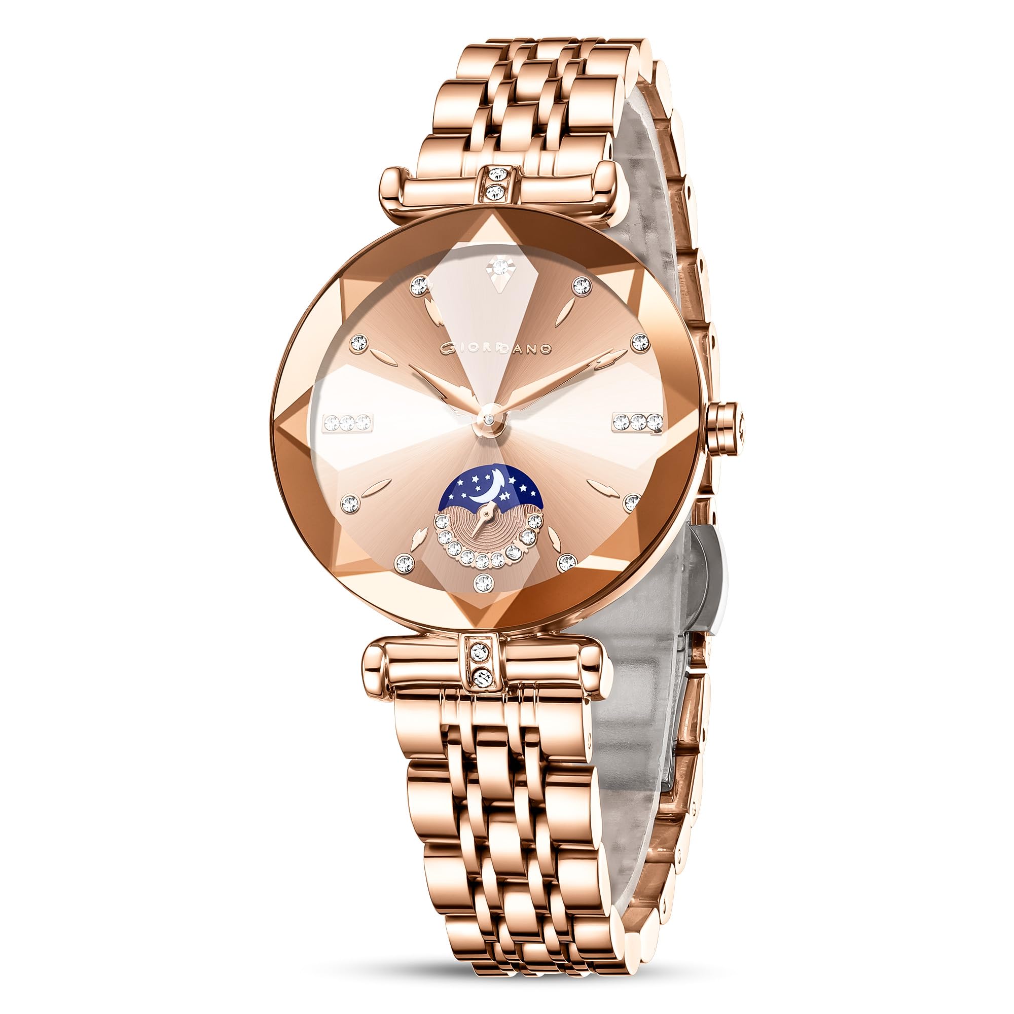 giordano Premium Watch for Women – Elegant Round Cut Glass Dial with Stainless Steel Strap & Quartz Movement-picture-27