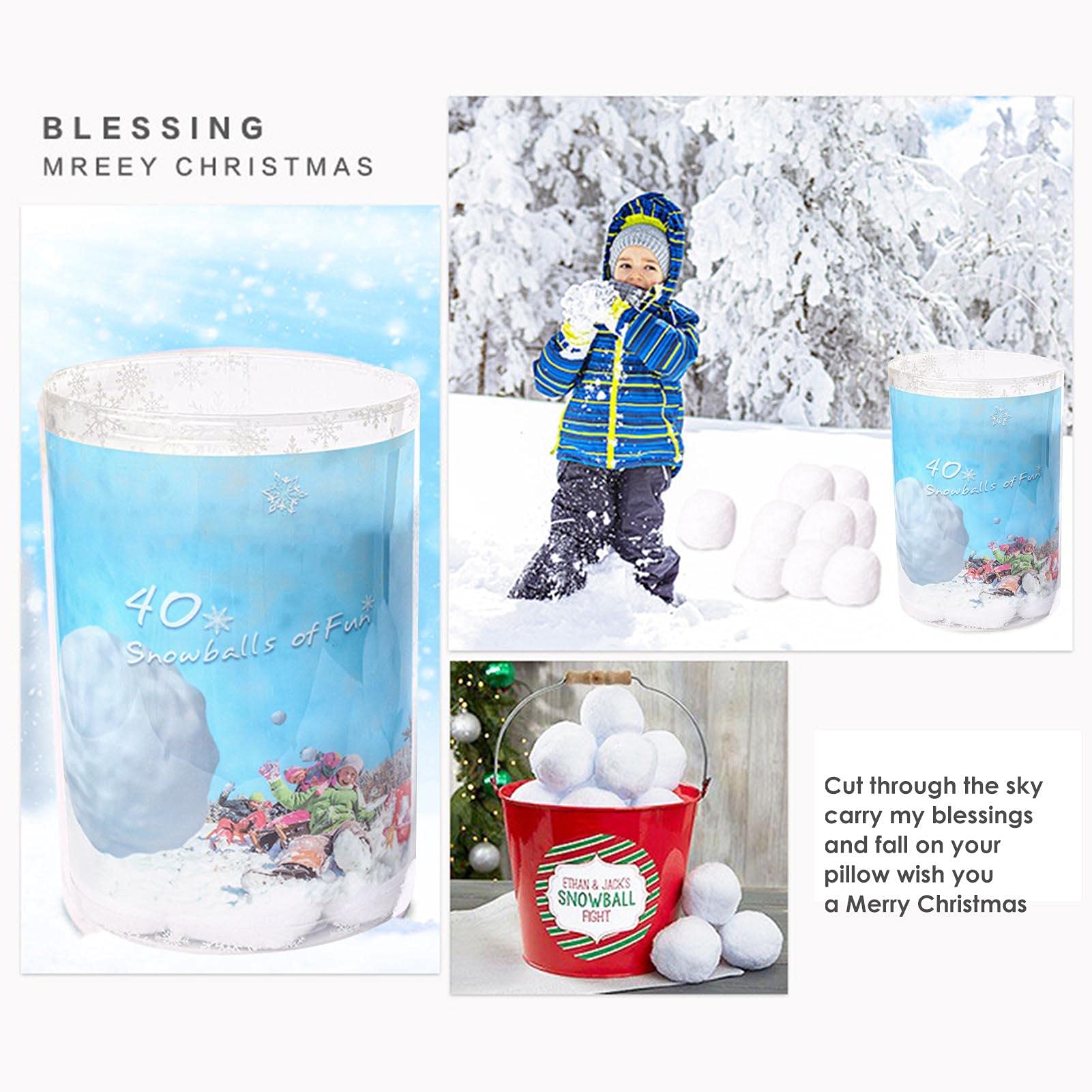 Palline di Natale bianche per decorazioni natalizie, grandi sfere di neve in plastica infrangibile da 80 mm, ghiaccioli e fiocchi di neve, set da 28
