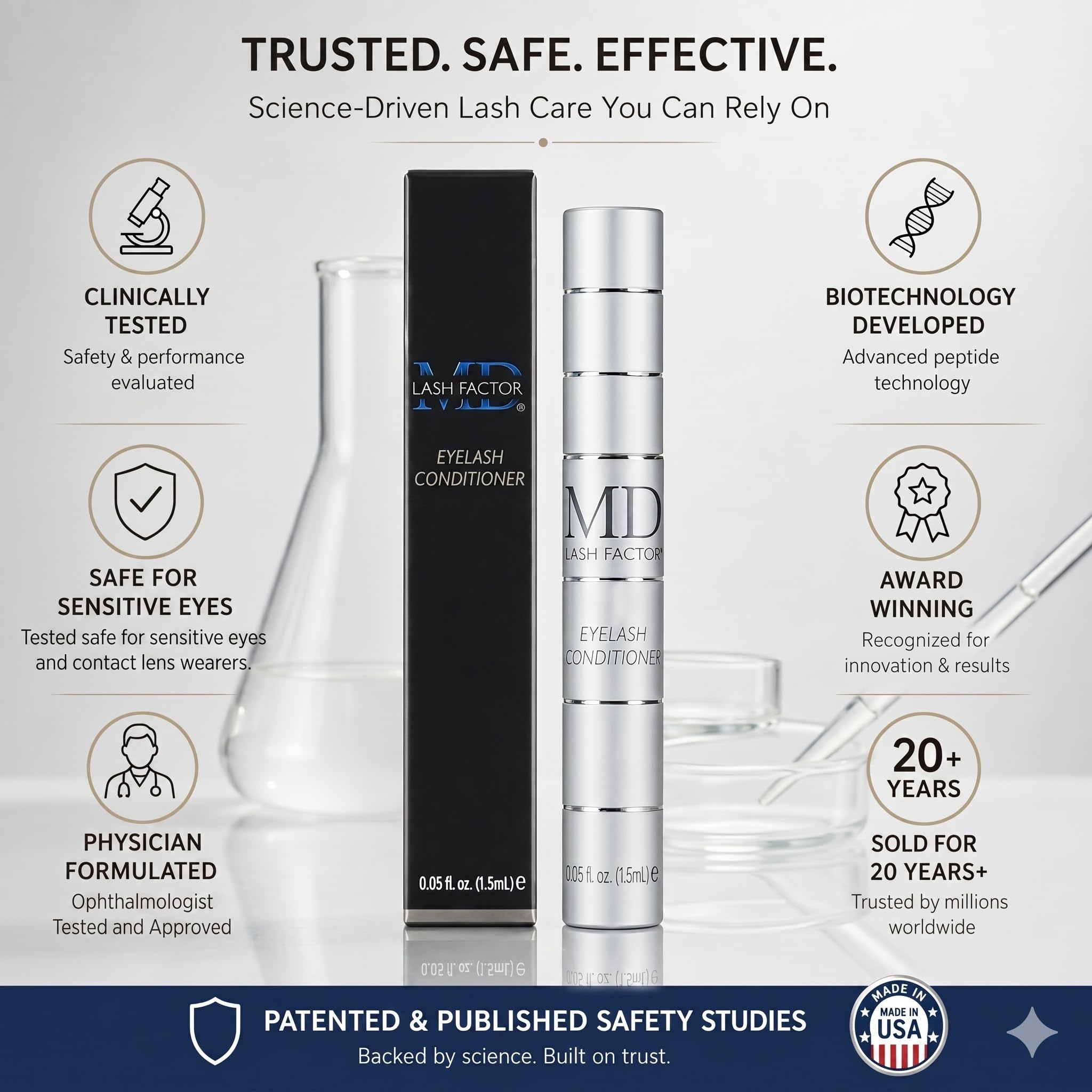 MD Lash Factor Eyelash Conditioner Serum - Trial Size 1.48ml