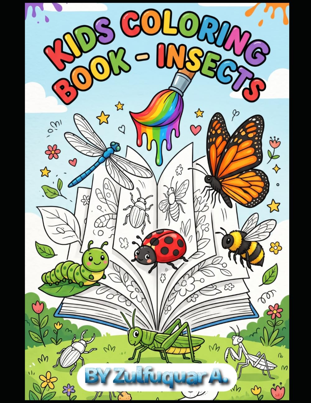 Insects Coloring Book for Kids Ages 3–6: Fun and Easy Bug Coloring Pages for Toddlers and Preschool Kids | Cute and Simple Insects for Boys and Girls