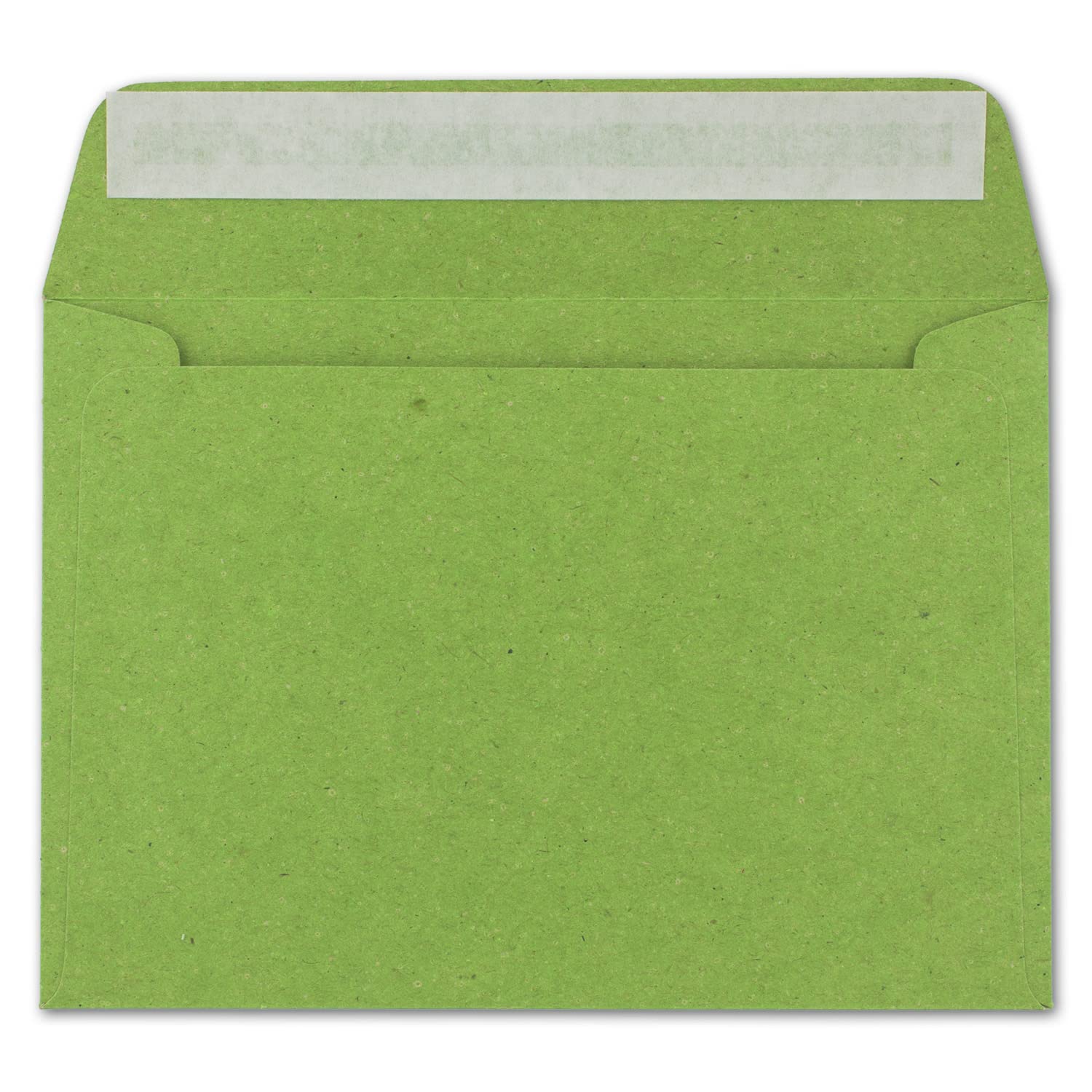150x Buste formato B6 - colore: verde chiaro (riciclaggio della carta) - 125 x 176 mm - Chiusura: Con strip adesivo - 120 g/m² - per la natura by GUSTAV NEUSER
