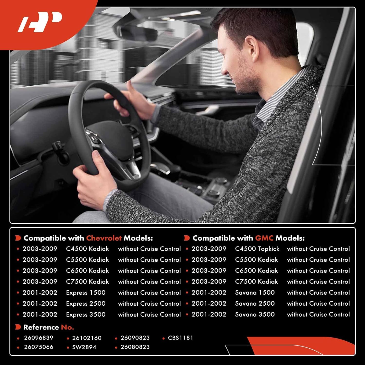 A-Premium Multifunction Switch Turn Signal Switch Headlamp Beam Windshield Washer Wiper Switch Compatible with Chevy Express 1500/2500/3500 2001-2002 & GMC Savana 1500/2500/3500 2001-2002