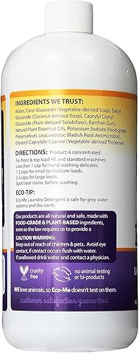 Miniatura 2 de Eco-me Detergente concentrado a base de plantas, transparente, vainilla, 32 onzas líquidas (paquete de 1)