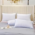 Favorland Pillows King Size Set of 4, Bed Pillows for Sleeping 4 Pack, Cooling Supportive Hotel Pillows with Premium Soft Down Alternative Fill for Side Stomach and Back Sleepers