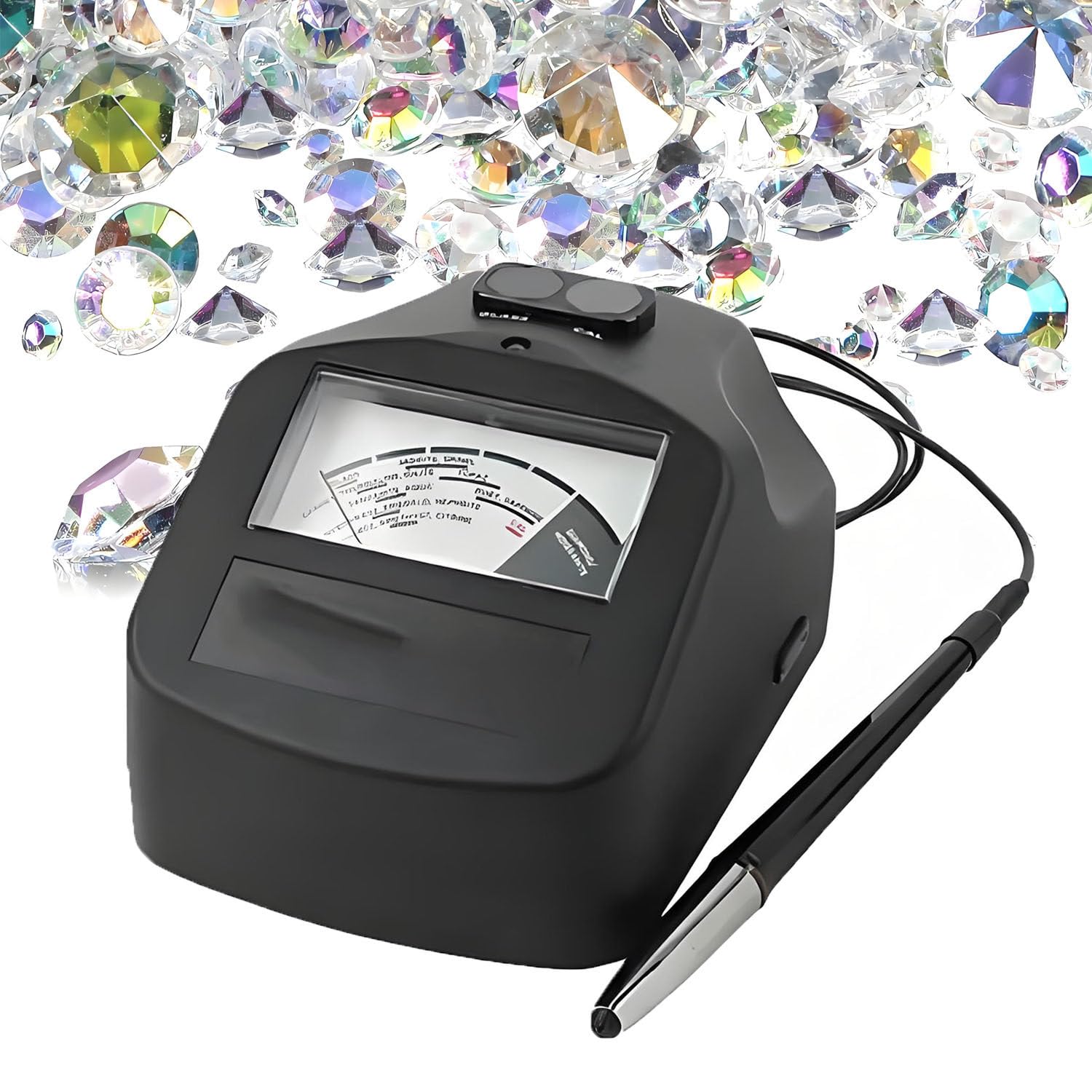 Professional Diamond Detector,High Accuracy Selector Diamond,Gem Tester Kit,Diamonds Tester with Assisted Thermal Calibration,for Distinguish 16 Kinds Gemstones