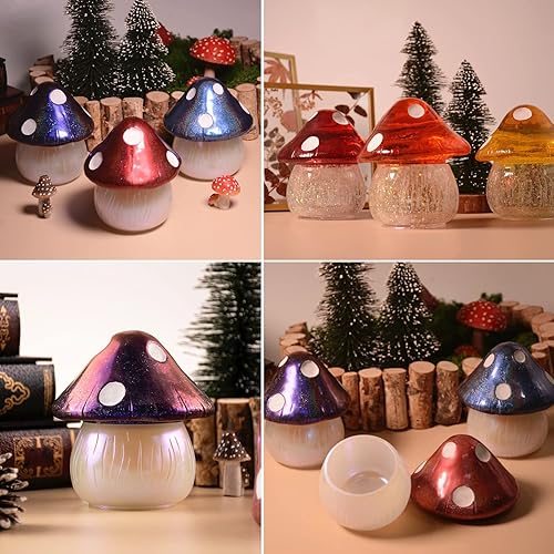 Miniatura 7 de 2 moldes de resina para tarros con tapa, molde de caja de resina de hongo de calabaza, molde de silicona para Halloween, molde de contenedor de