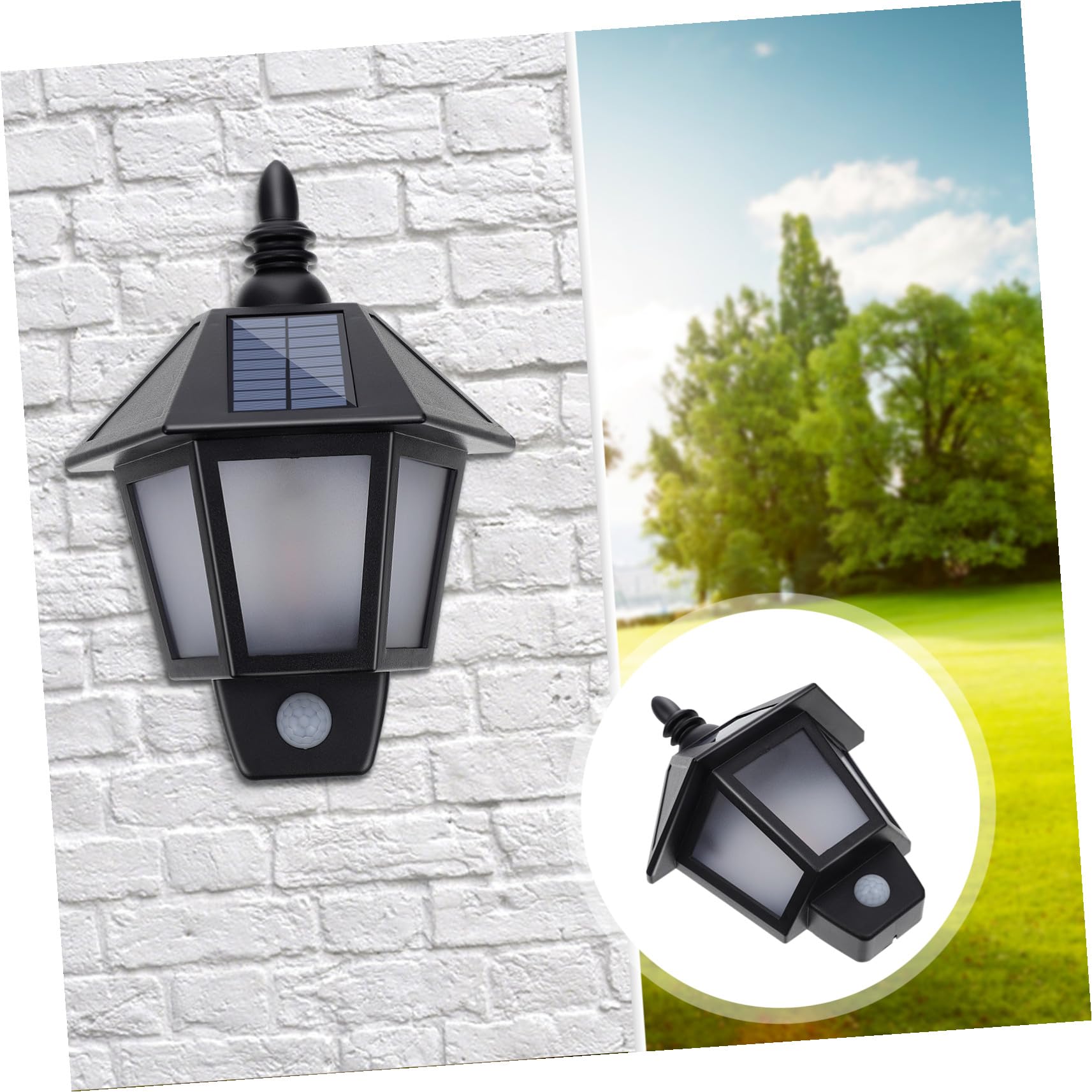 Toddmomy Solar Wandleuchte Mit Bewegungssensor Led Solarlicht Für Garten Und Terrasse Wetterfest Einfache Montage Schwarze Außendeckenlampe