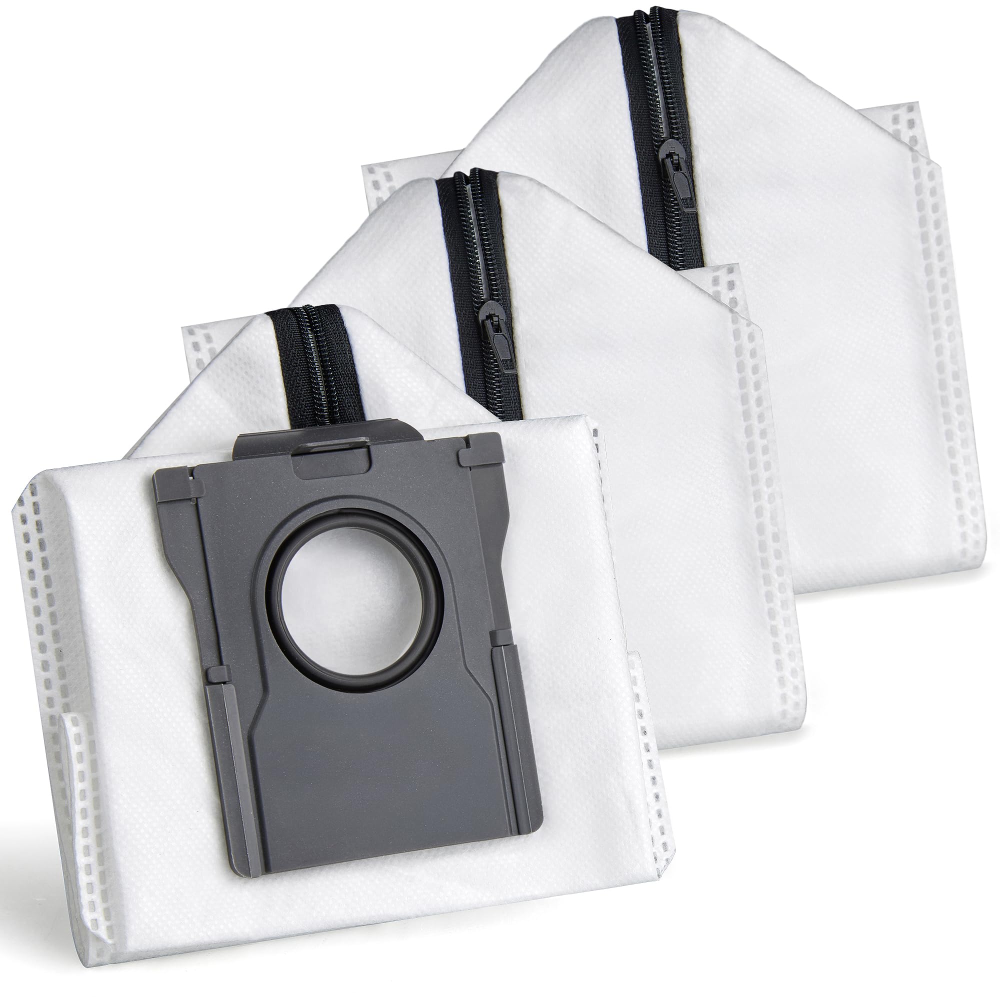 Reusable Dust Bags for Dreame L40s Pro Ultra/X50 X40 Ultra/L10s Ultra Gen 2/L10s Pro Ultra/L50 L40 Ultra, Replacement Vacuum Bags for Mova E30 Ultra/V50/P50/P10 with Zipper (3 Pack)
