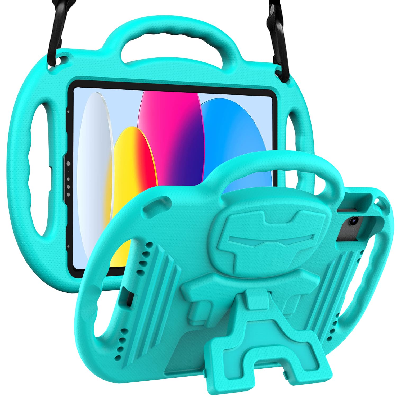 LTROP Kids Case for iPad 11th Generation (A16) 2025 / 10th Generation(10.9 Inch, 2022) with Shoulder Strap, Durable Light Weight Handle Stand