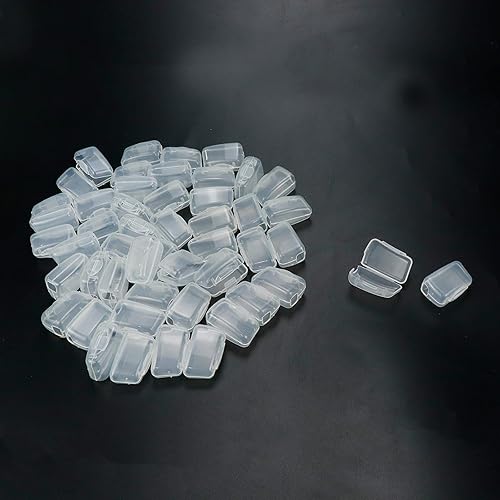 Miniatura 5 de Dahszhi 50 tapas para cepillos de dientes, funda protectora de cabeza de cepillo de dientes para viajes u hogar, color blanco transparente