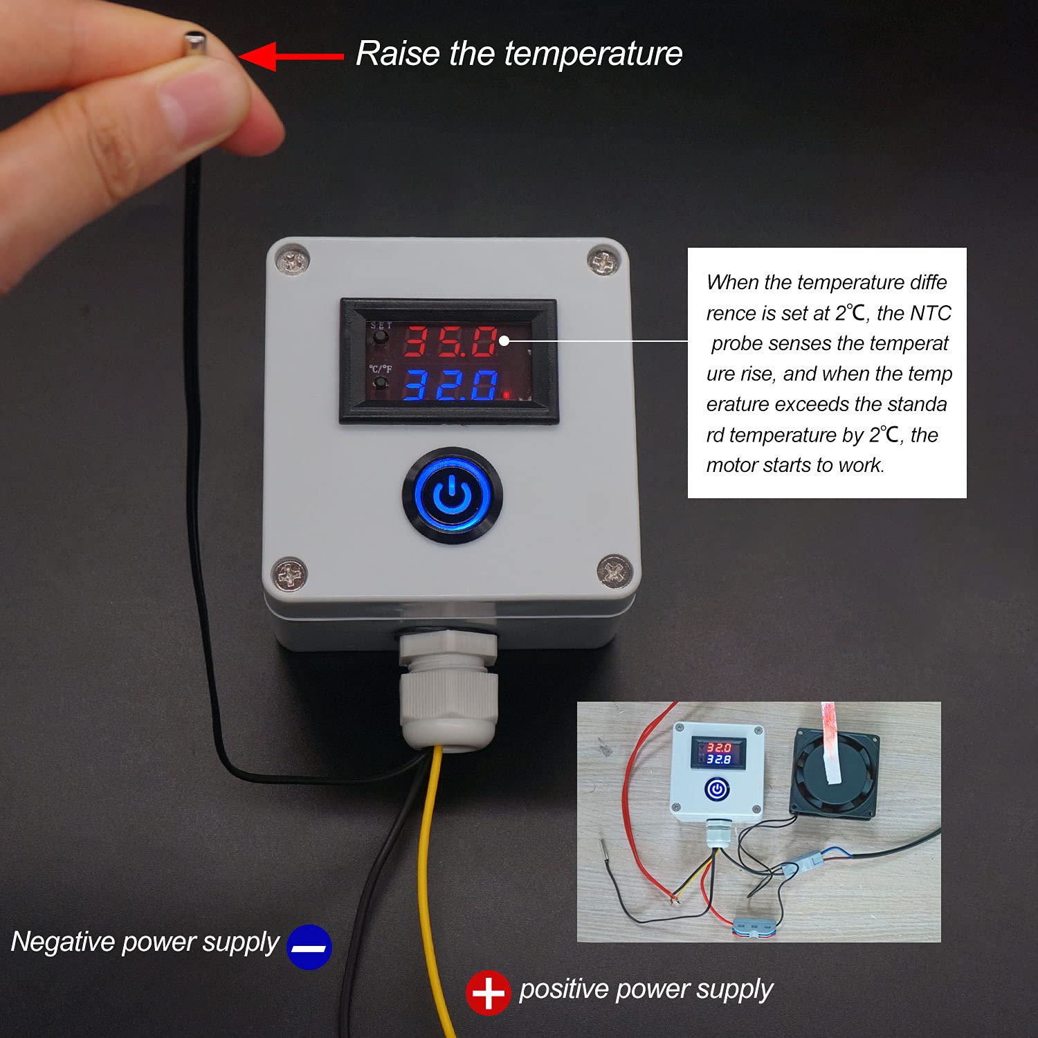 Snapklik.com : Twidec/DC 12V Temperature Controller Box Programmable ...