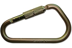 NFPA Steel Ladder Hook Screw Lock Safety Carabiner